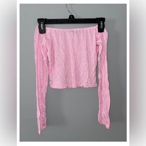 Boohoo off the shoulder crop top